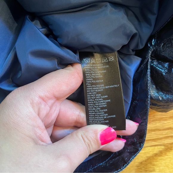 Urban Outfitters Jessie moto Jacket Size S Blue Metallic - Picture 6 of 7